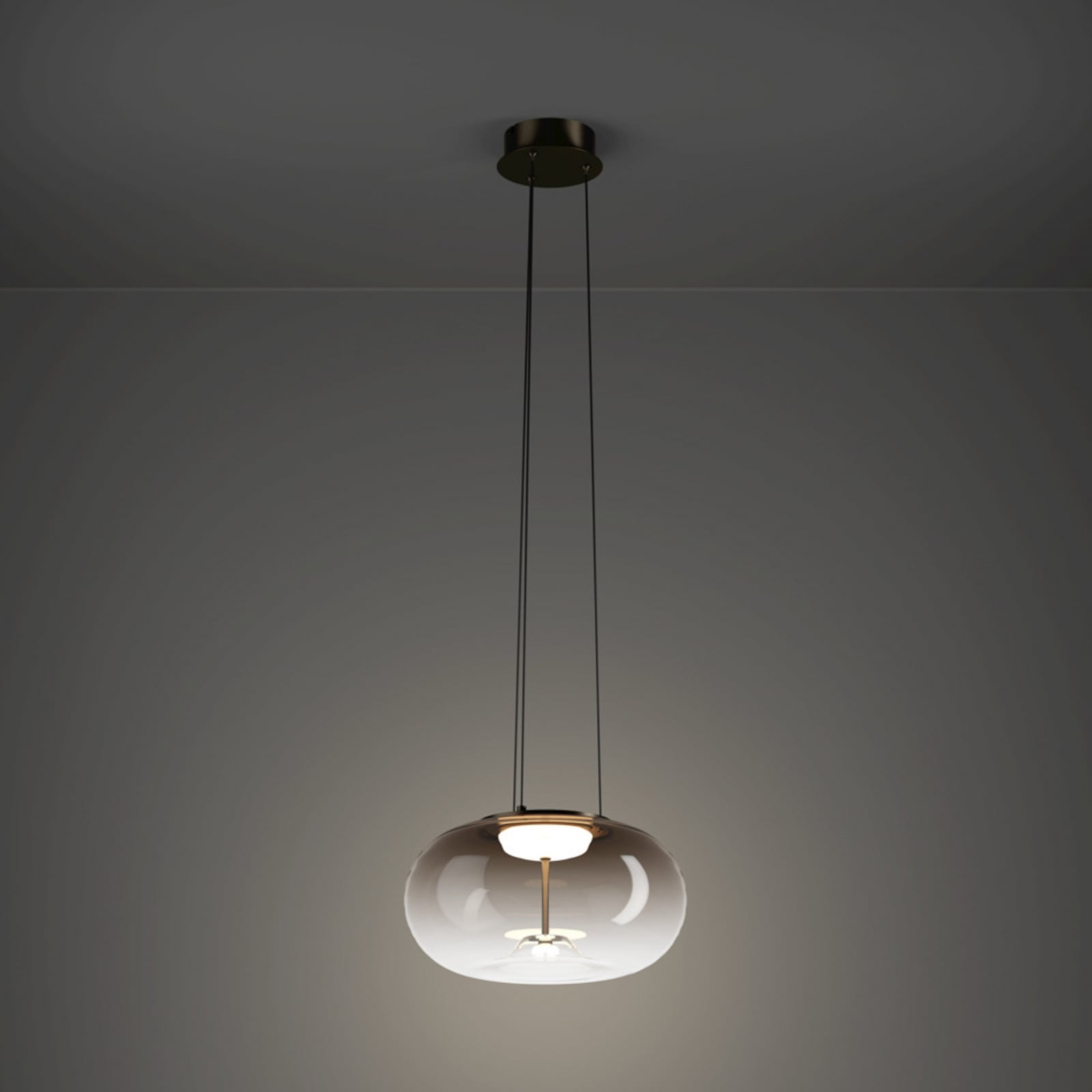 Lámpara colgante LED EGLO OPTICA 1, bronce/marrón, Ø 38 cm, CCT Lámpara colgante LED EGLO OPTICA 1, bronce/marrón, Ø 38 cm, CCT