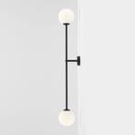 Vegglampe Alison, 2 lyskilder, svart/hvit, 100 cm