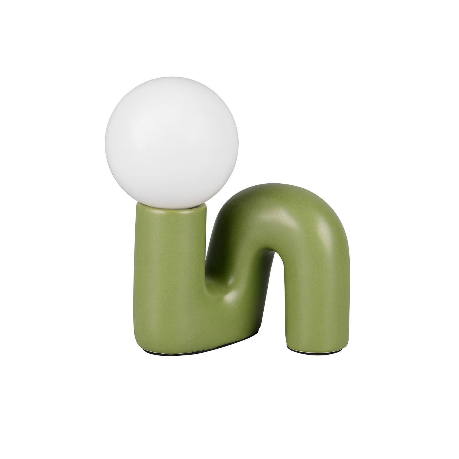 Lampa de masă Quinn, verde, înălțime 22 cm, ceramică/sticlă, G9