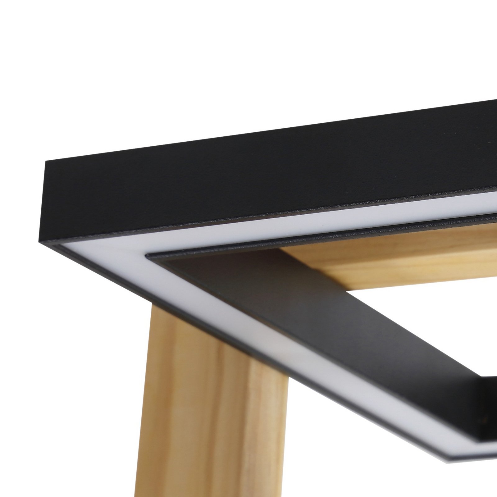 Holamu LED Deckenleuchte L86 Schwarz/Holz - Lindby