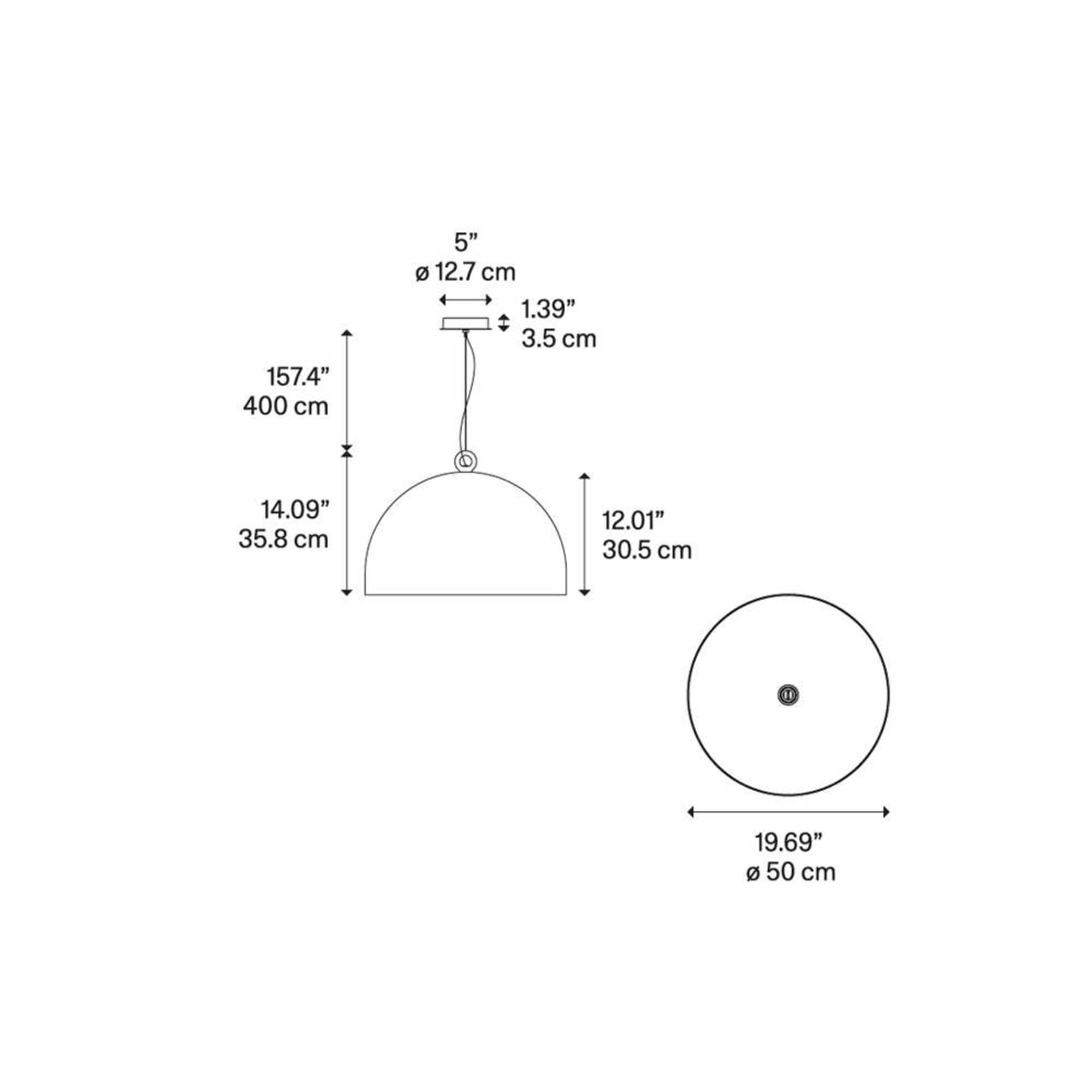 Urban Concrete Dome Taklampa Ø50 Tough Gray - Diesel Living with Lodes