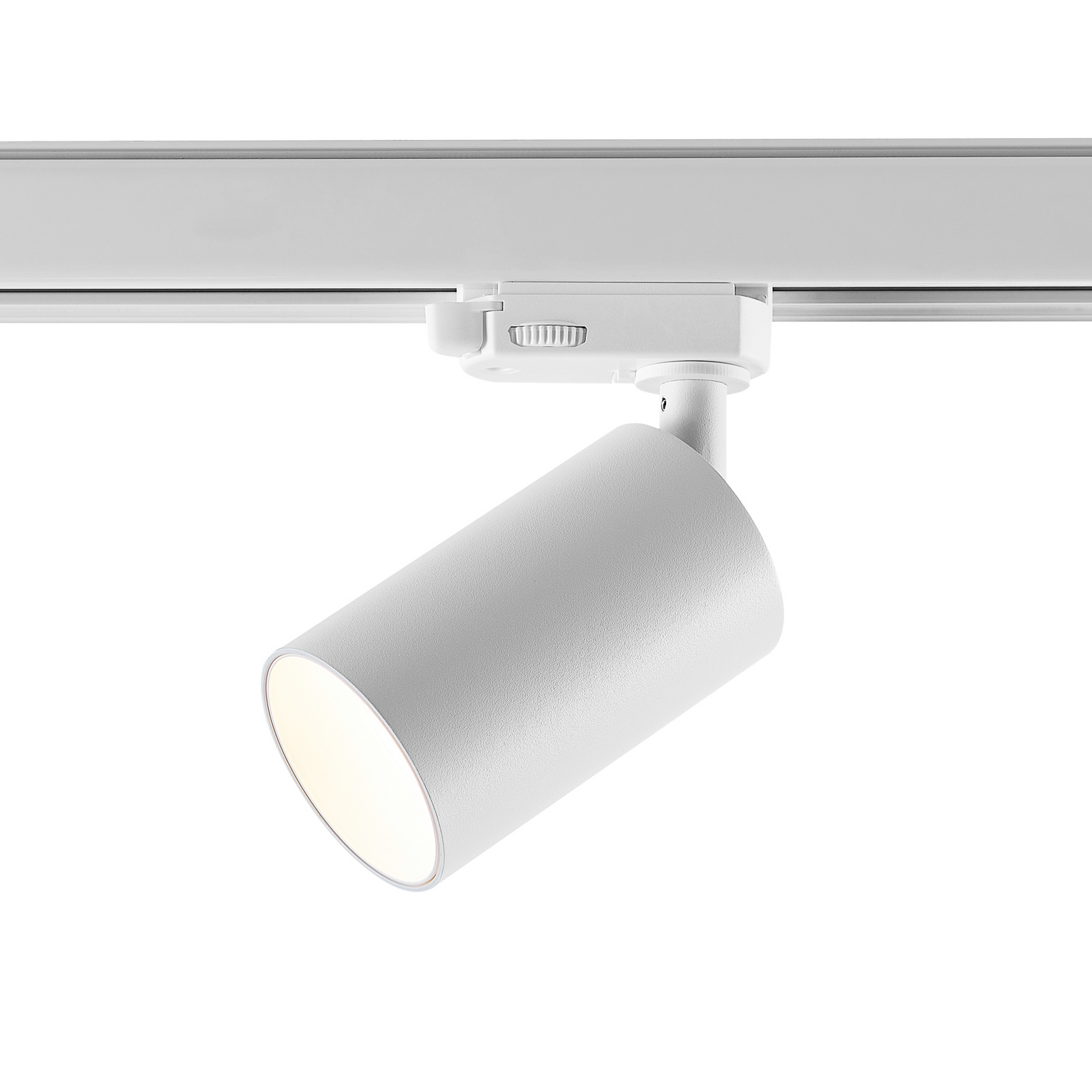 spot triphasé sur rail Can, blanc, aluminium, GU10, orientable