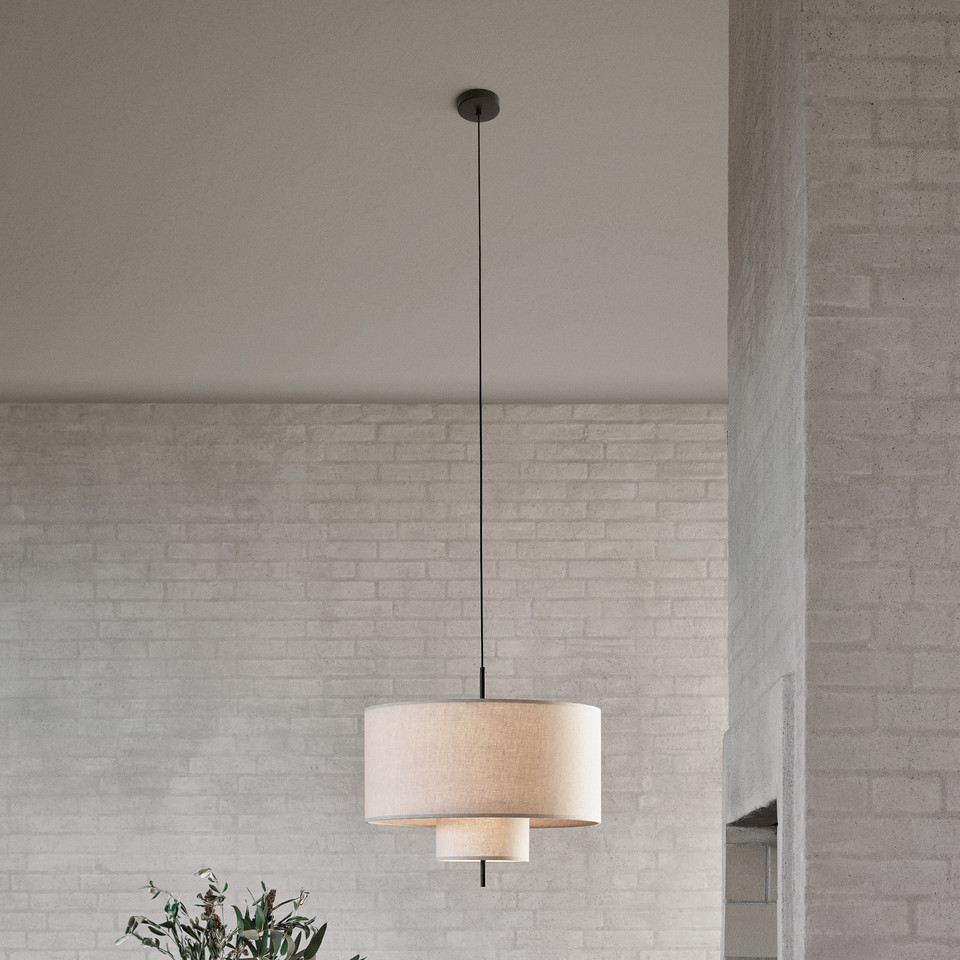 New Works Margin Taklampa Beige Canvas Ø50, beige från New Works