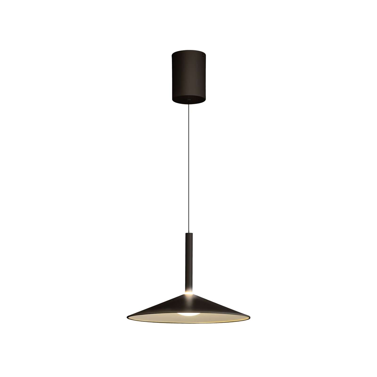 Lámpara colgante Calice LED, negra, Ø 32 cm regulable en altura