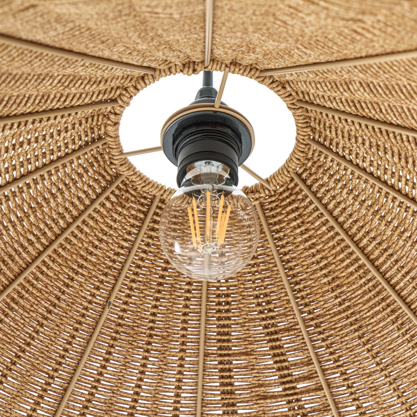 Lucande Taniola outdoor hanging light, 1-bulb, conical, Ø 60 cm