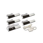 LED-Unterschrankleuchte S-Pad F, 5er-Set, Touchdimmer, Alu