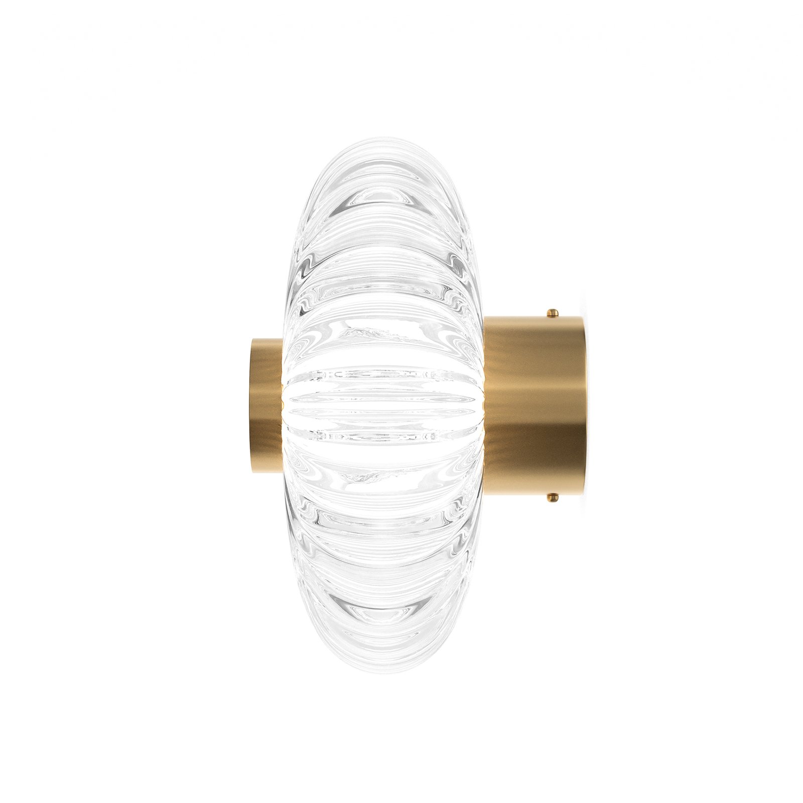 Maytoni LED wall light Amulet, round, Ø 18 cm, clear / gold