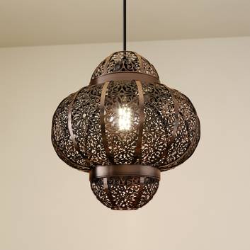 Lindby Darlia lampa wisząca z metalu brązowa