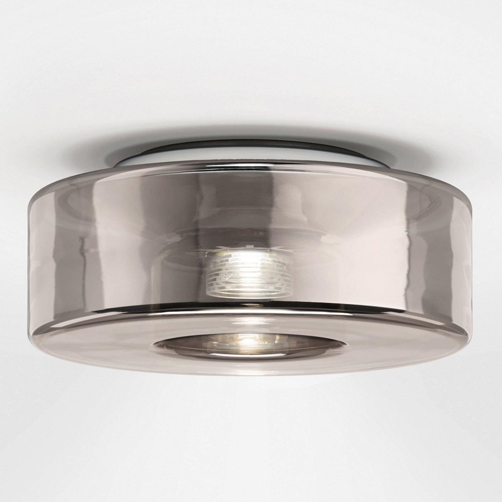 serien.lighting Curling M plafon 2700K sticlă argintie argint
