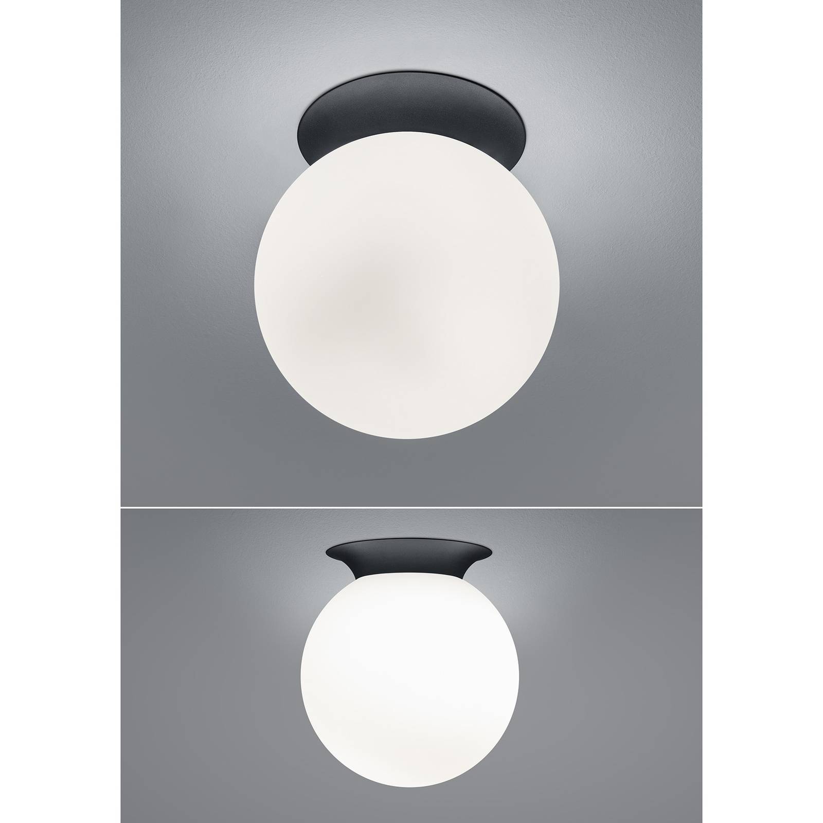 Lampa sufitowa Blob, klosz z opalowego szkła, Ø 25 cm