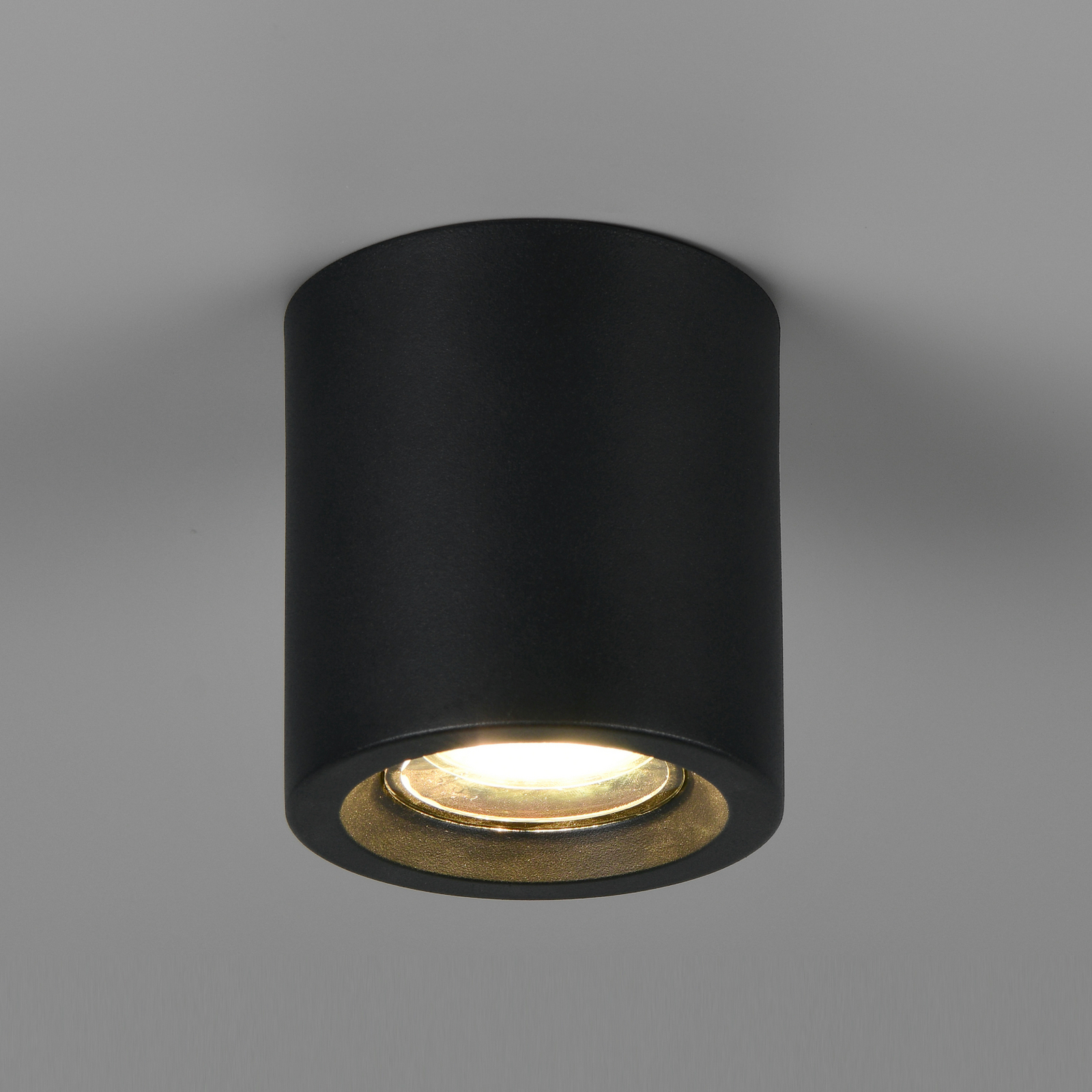 Laelamp Biscotto, mattmust, Ø 9,5 cm, metall, IP44 Laelamp Biscotto, mattmust, Ø 9,5 cm, metall, IP44