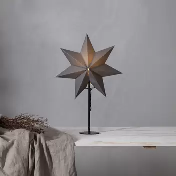 Étoile décorative LED Faune en bois, hauteur 24 cm