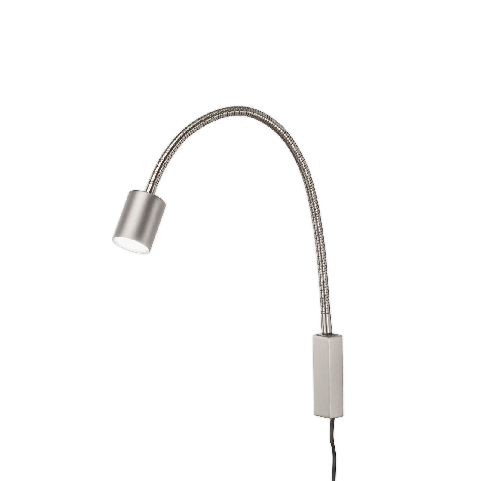 Aplică de perete Justi, culoare nichel, înălțime 52 cm, metal