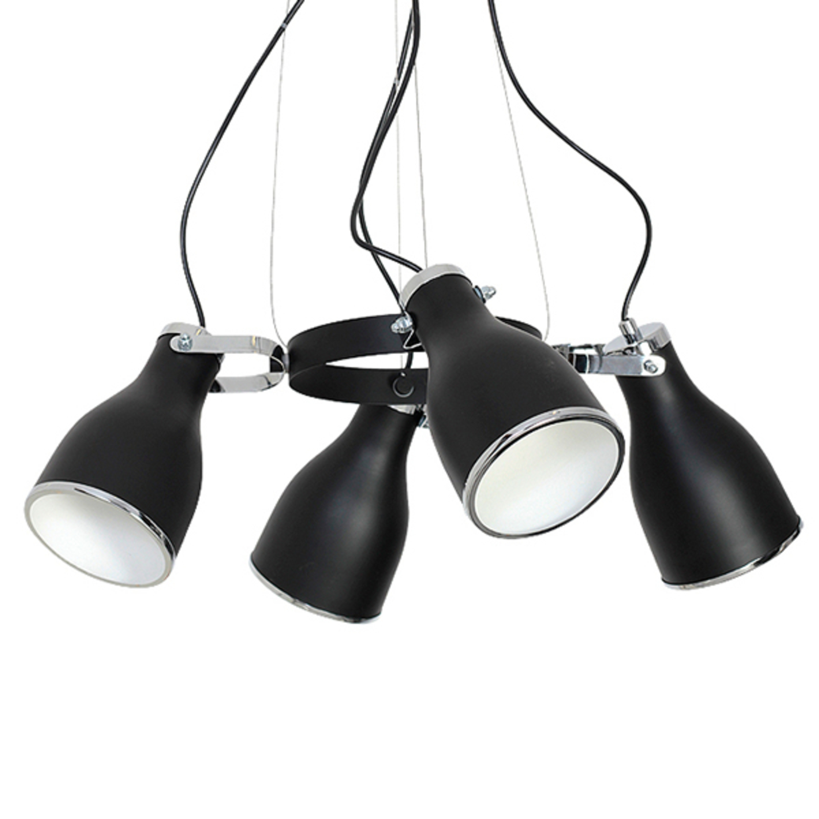 Bjorn hanging light, four-bulb, black