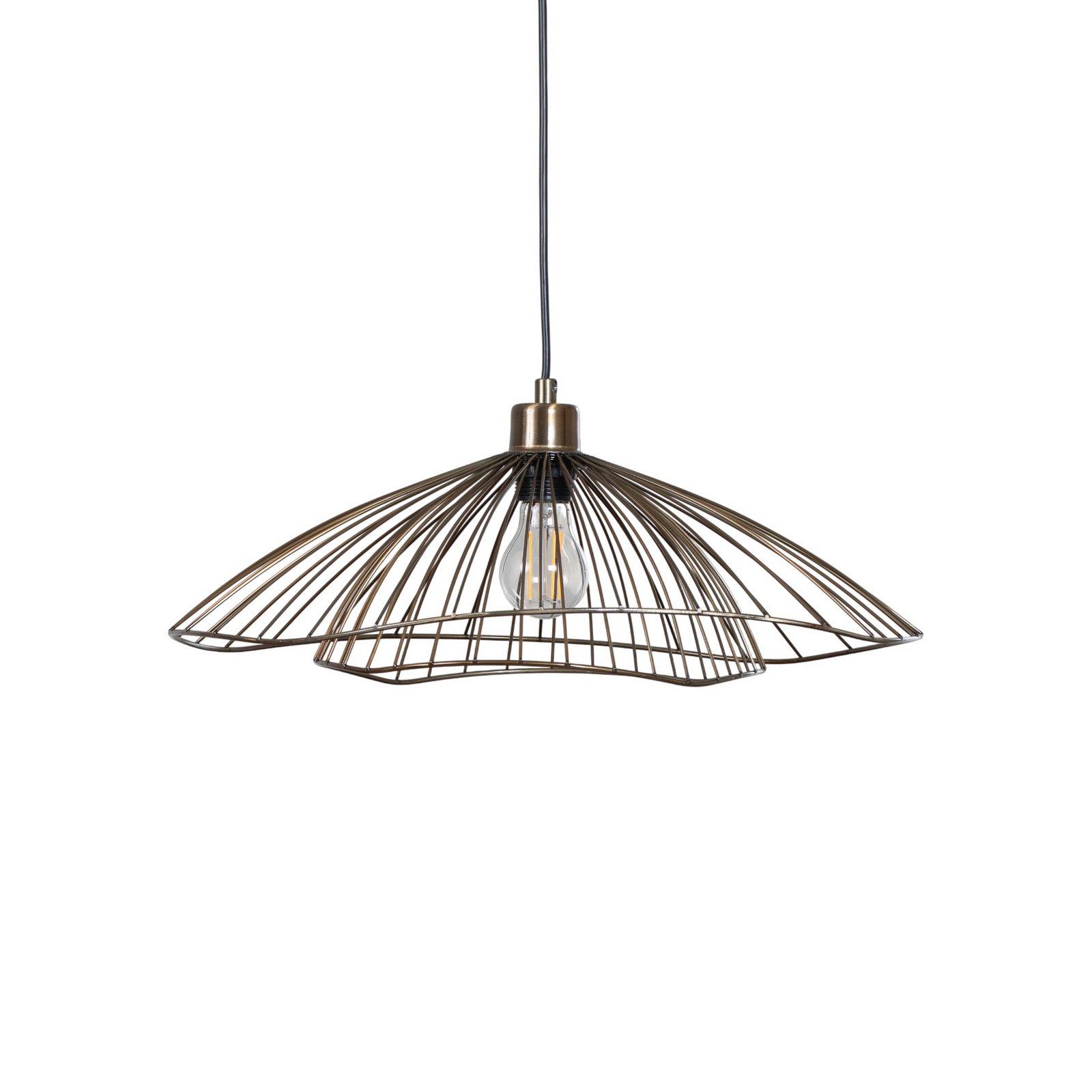 Висяща лампа Tel, старо месинг, Ø 50 cm, 1-пламъчна, метал Висяща лампа Tel, старо месинг, Ø 50 cm, 1-пламъчна, метал