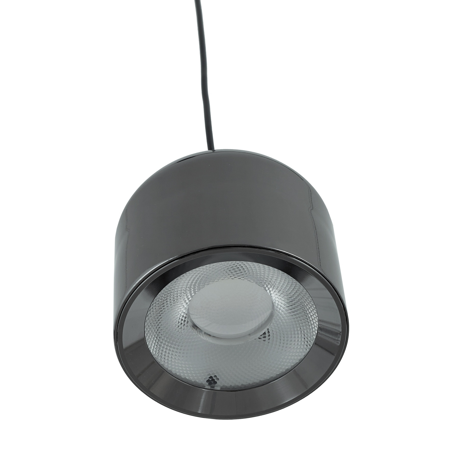 Sistema de riel 48V Lumaro, colgante, cilindro, 3 luces negro