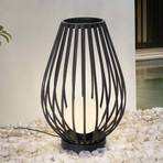 Lucande patio light Marrin, black, metal, Ø 46cm