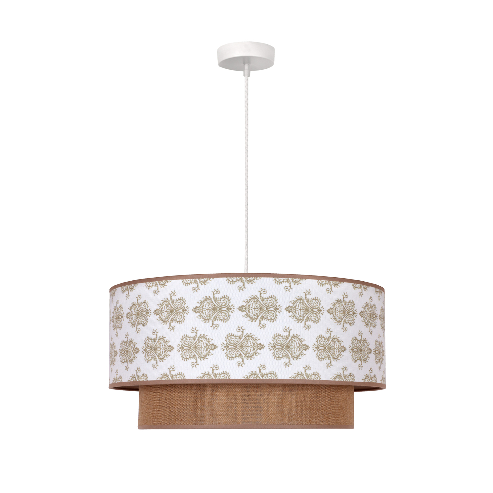 Hängelampe Hampton Boho gold Ornament/Jute