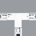ERCO 3-faset T-konnektor jordledning venstre, hvid