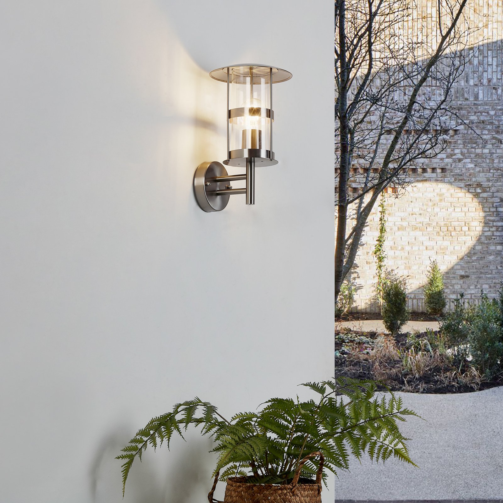 Vanjska zidna svjetiljka Noemi od nehrđajućeg čelika