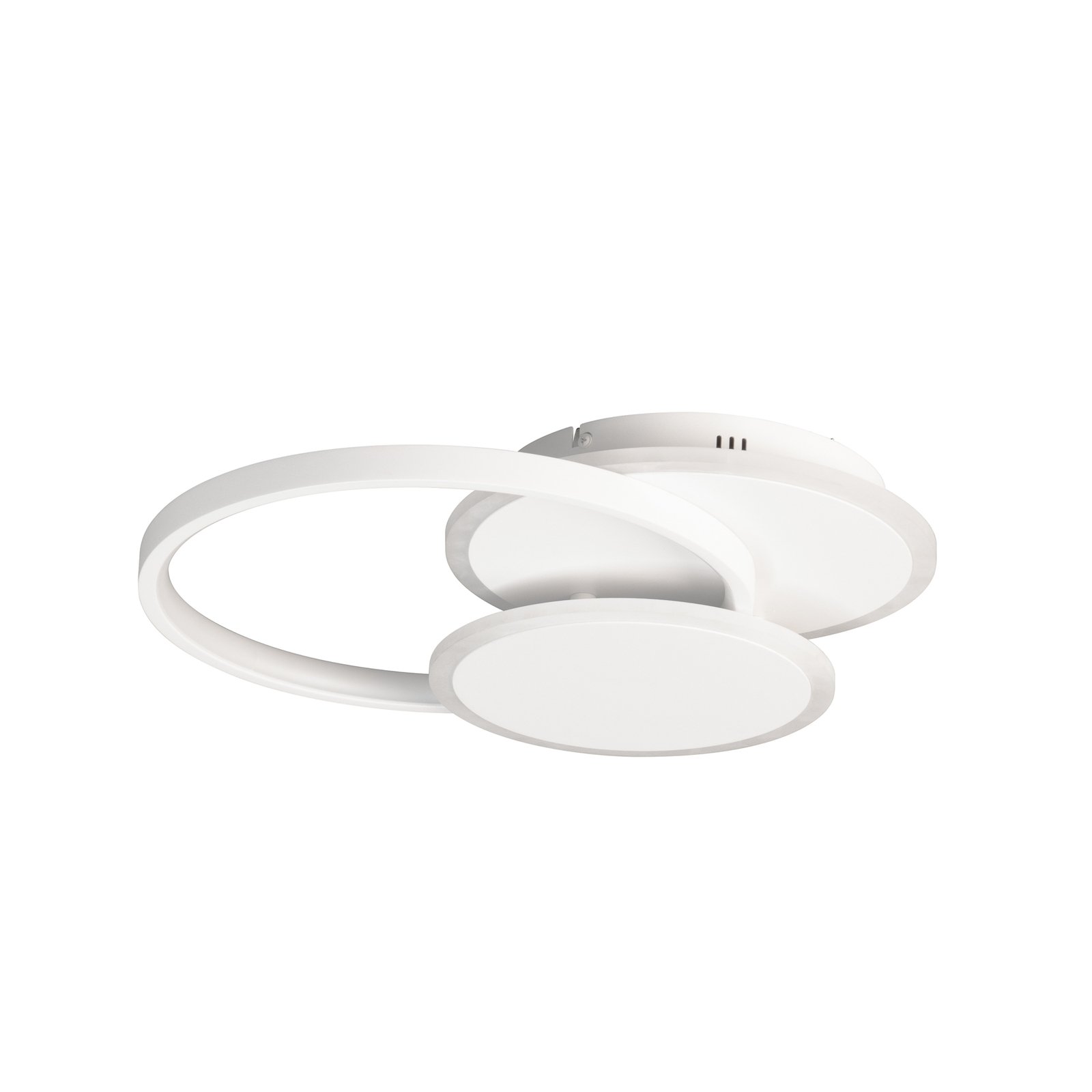 Plafonnier LED Tomo, blanc, 40 cm, métal, télécommande, CCT, dim