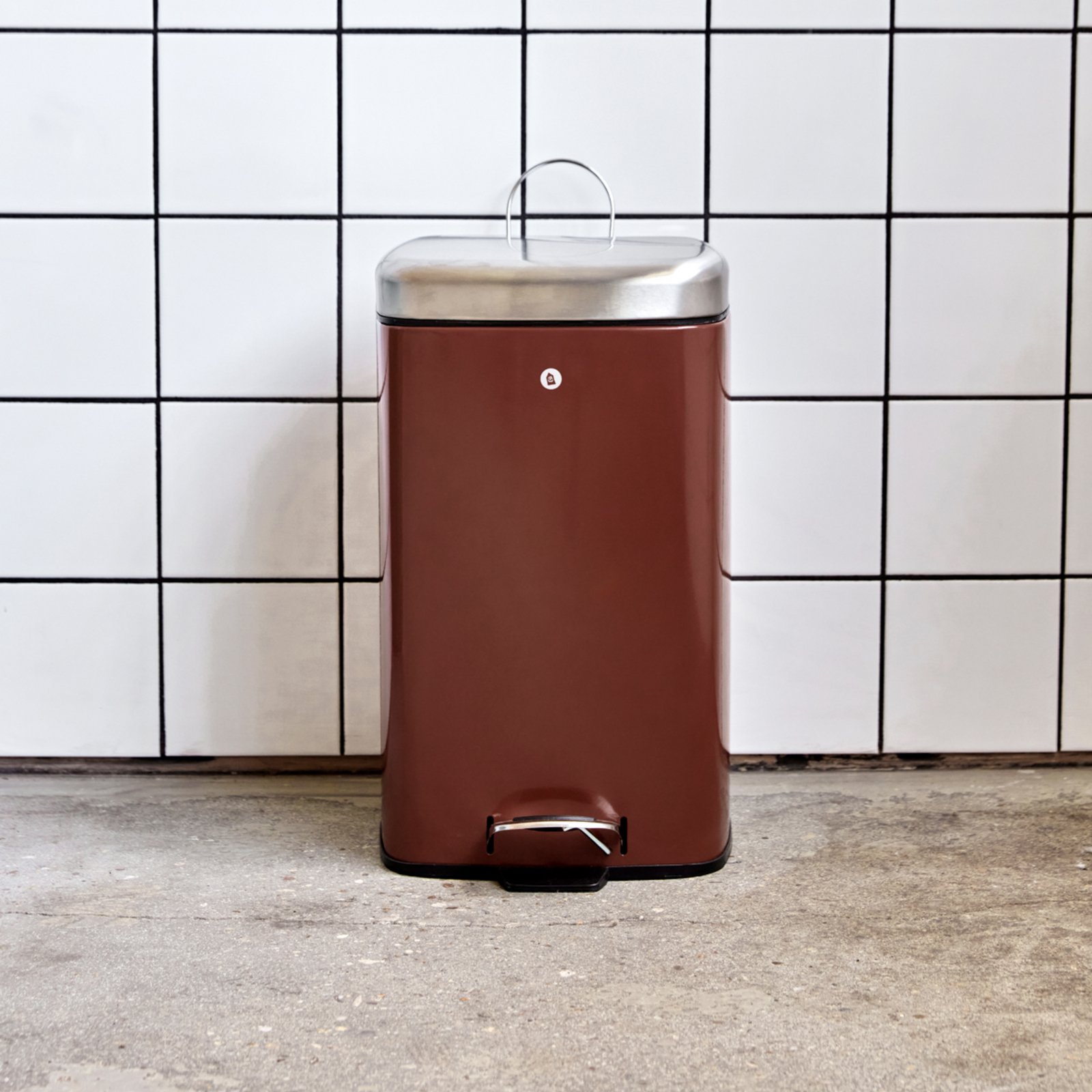 HDSort waste bin, terracotta, height 46 cm - House Doctor