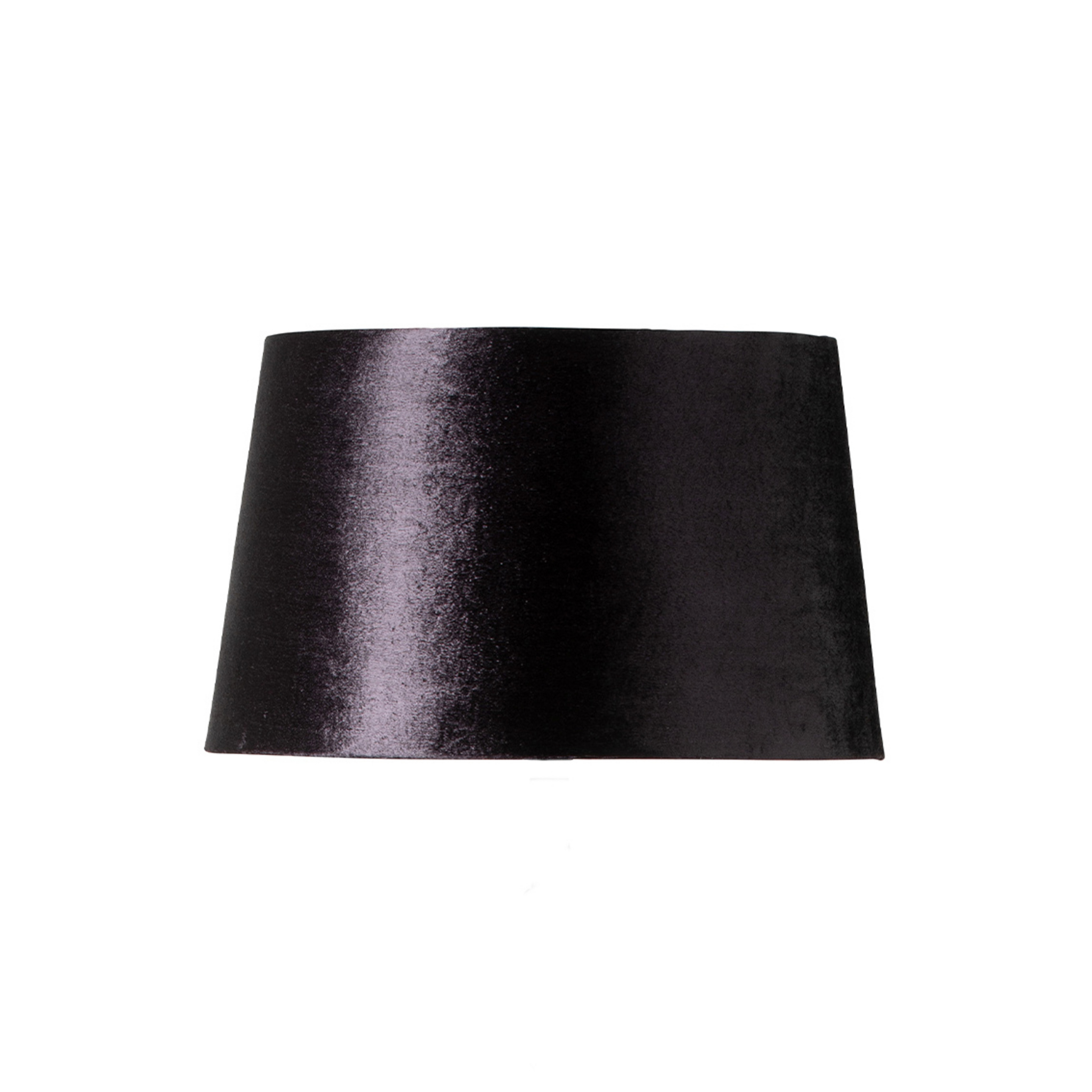 Pantalla de lámpara Lola, negra, Ø 33 cm, terciopelo - Watt & Veke