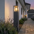 Lucande Borne lumineuse Klemens, 65 cm, anthracite, métal, E27