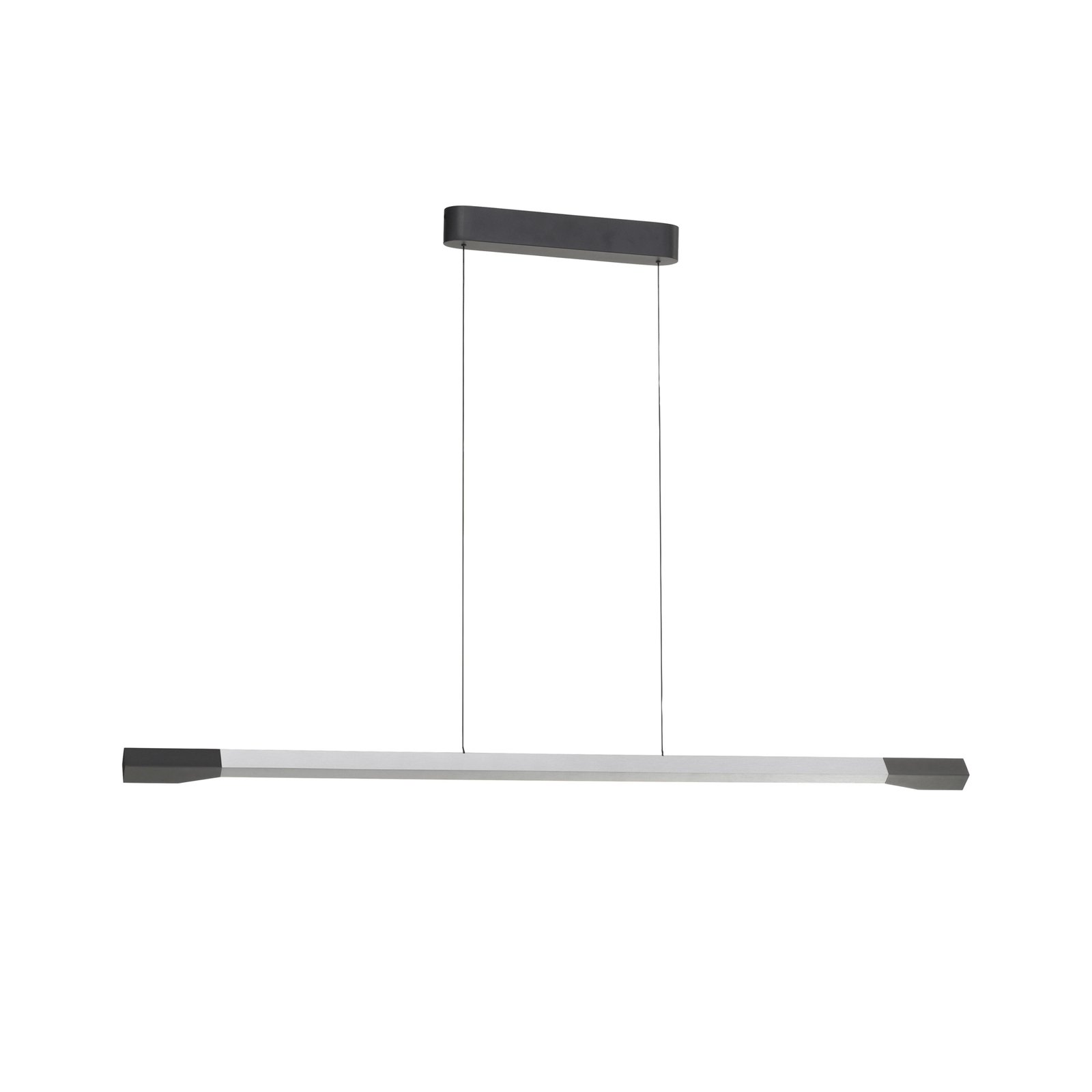 Paul Neuhaus LED rippvalgusti Hoop, alumiinium, pikkus 128 cm