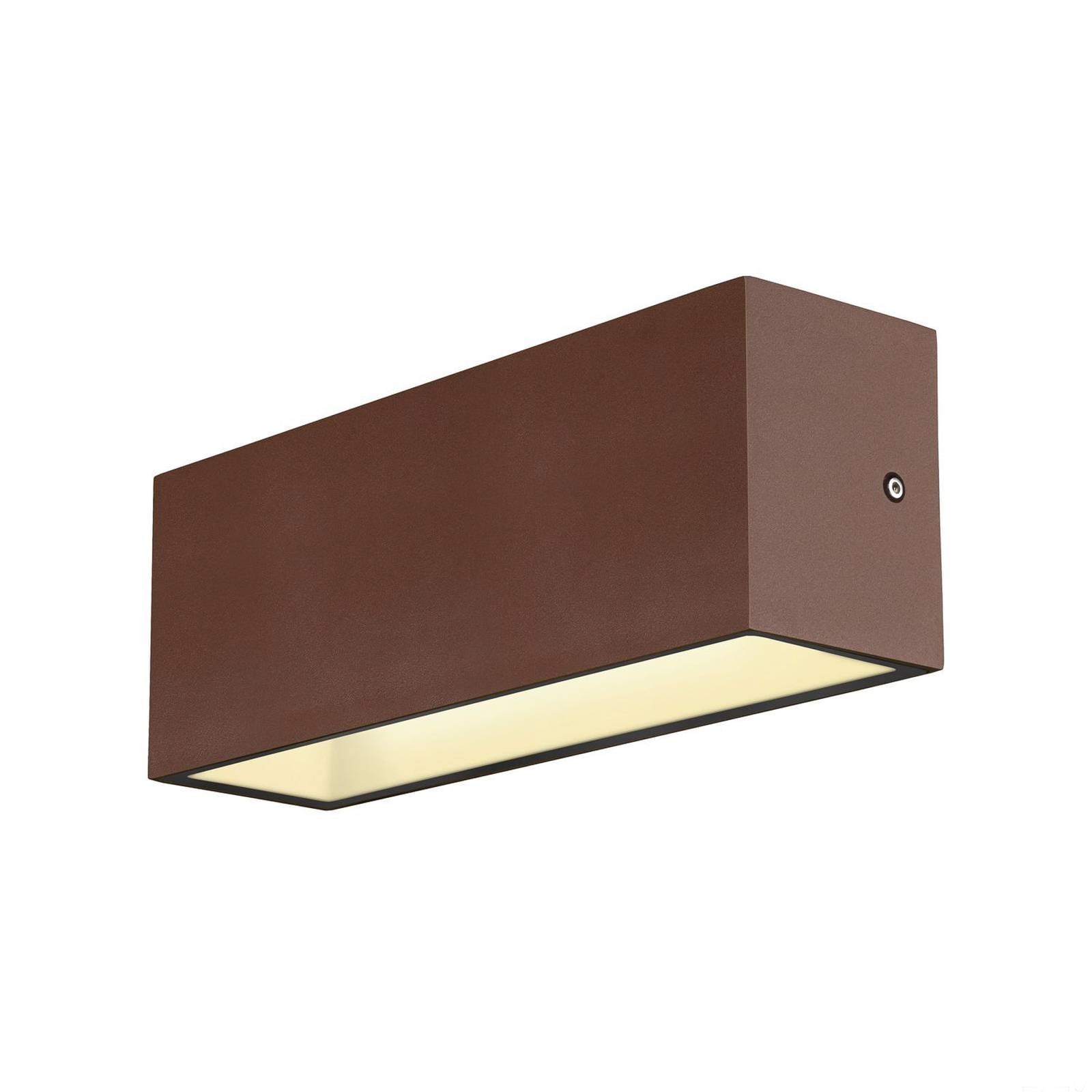 SLV Sitra LED outdoor wall light up/down 30cm rust, aluminium, 24 W, W: 30 cm, H: 11 cm