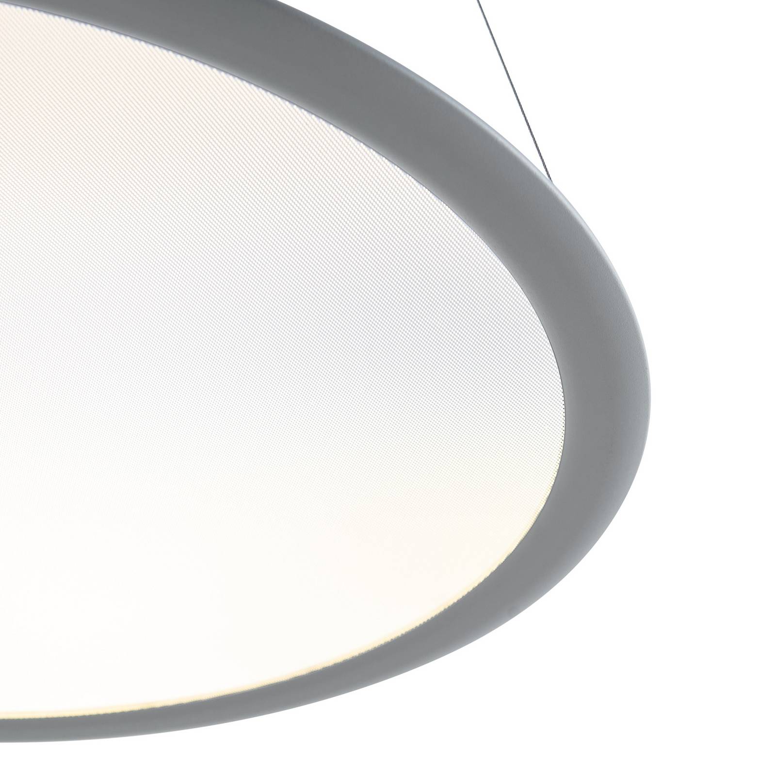 Lampa wisząca LED PANEL, szary, Ø 63 cm, metal, CCT, ściemniany, 50 W