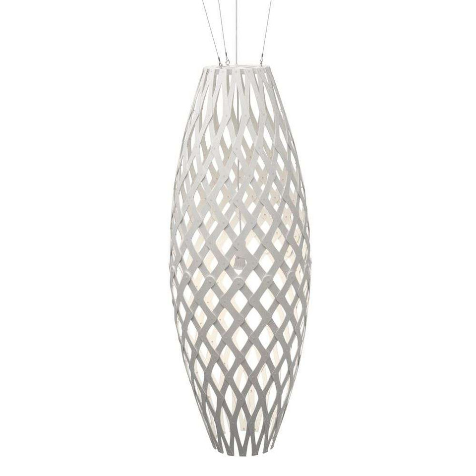 david trubridge Hinaki pendellampa 140 cm, vit från david trubridge