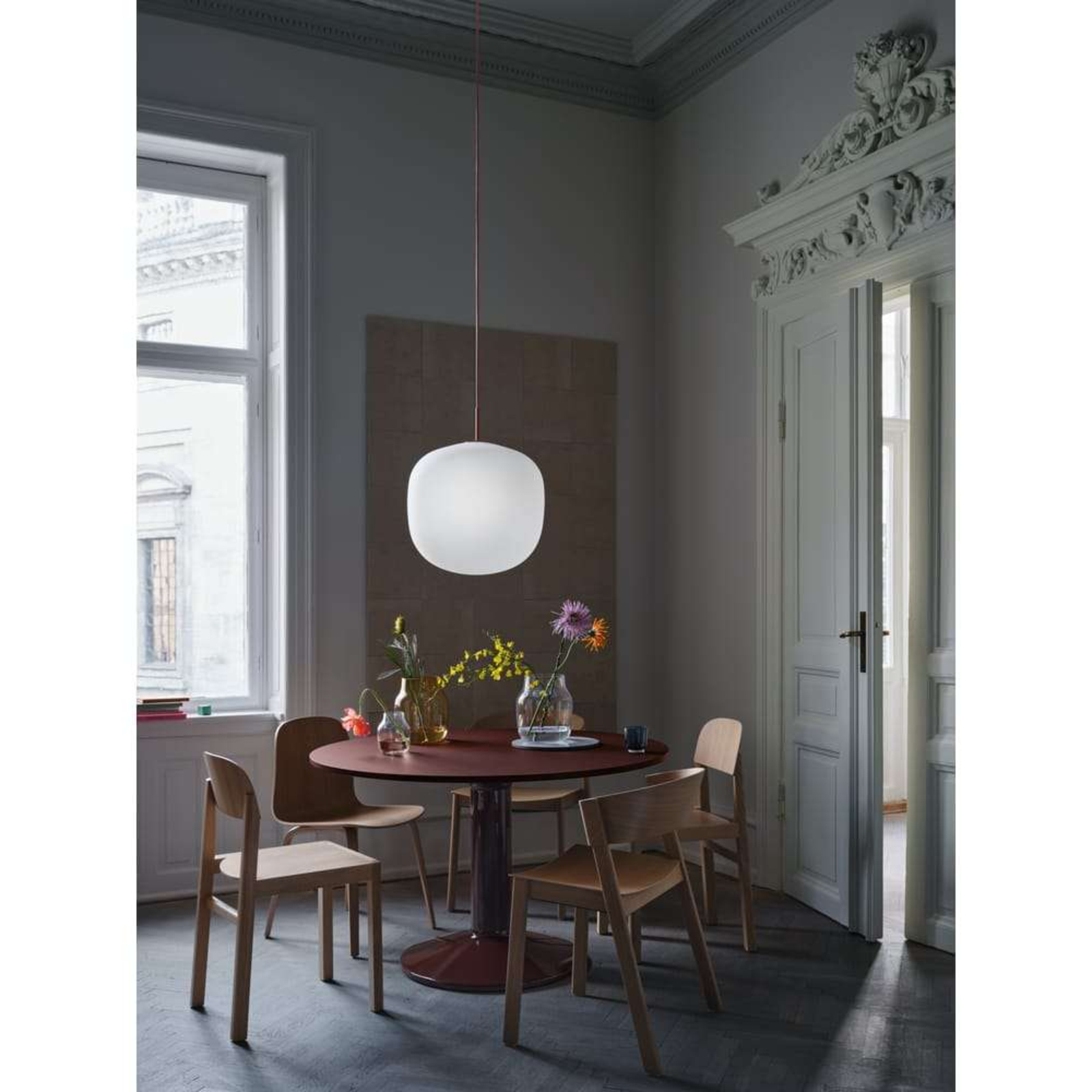 Rime Suspension Ø45 White/Orange - Muuto