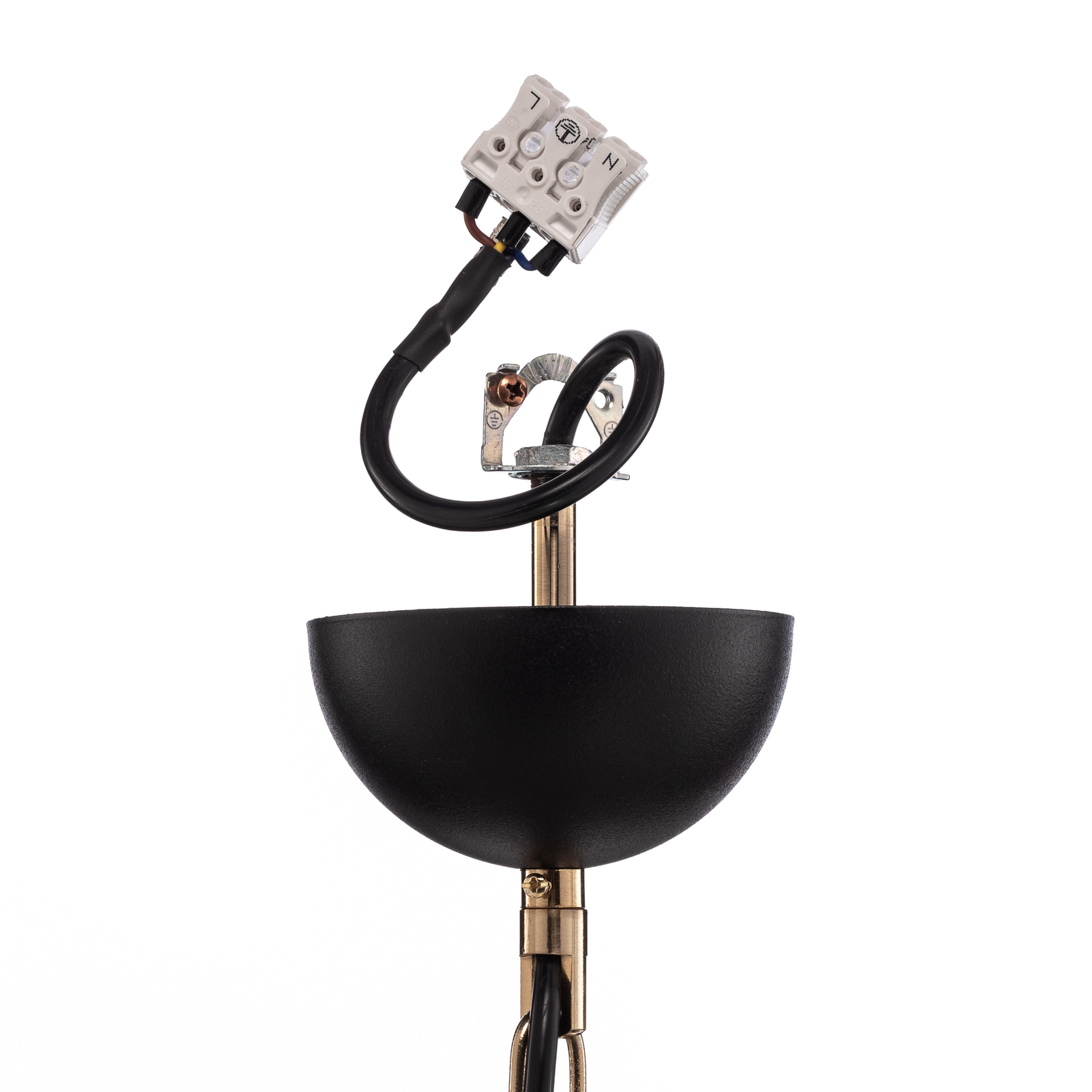 Ferra chandelier, antique brass, 5-bulb