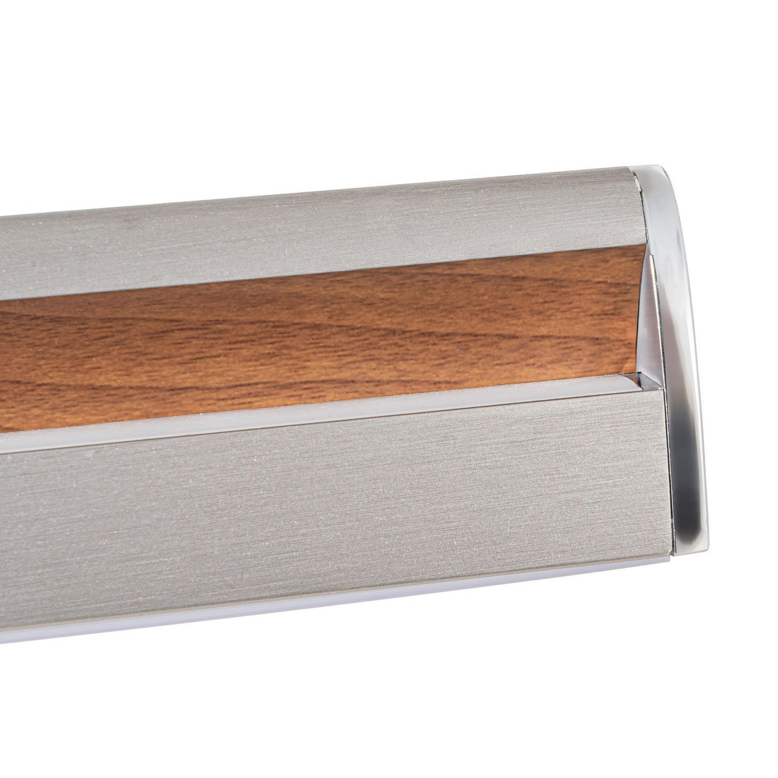 Lucande LED-Hängeleuchte Lutana, rosegold/holzfarben, 101 cm