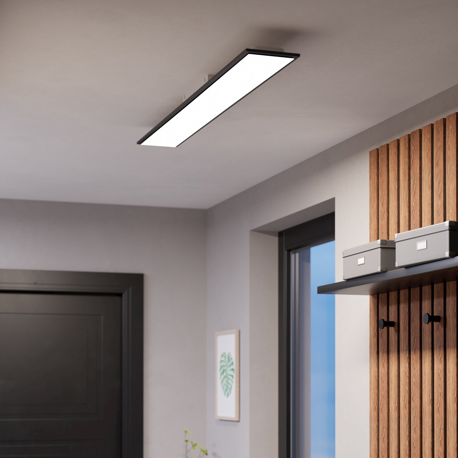 Candeeiro suspenso Barlaston, abajur revestido a tecido 1 luz.