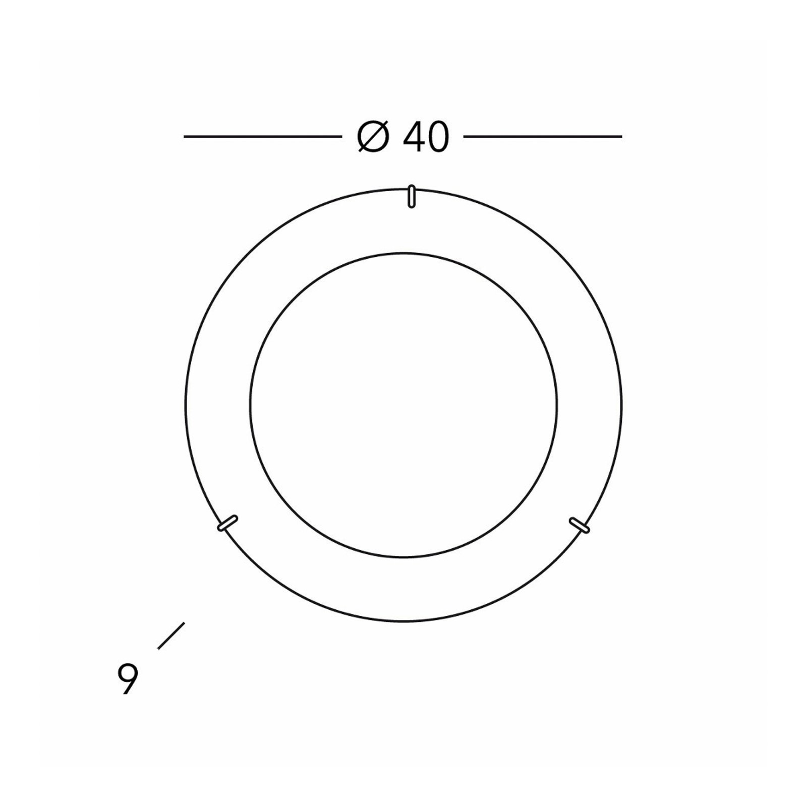 Kolarz Moon plafoniera, Ø 40 cm, bianco/24 carati placcato oro