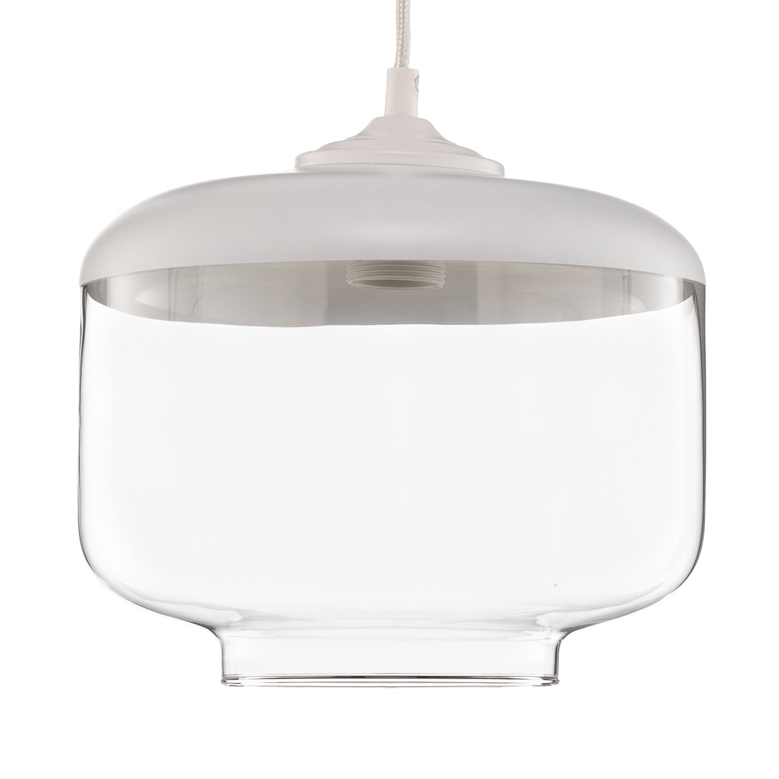 Lampa wisząca Monochrome Flash przezroczysta/biała Ø 25cm