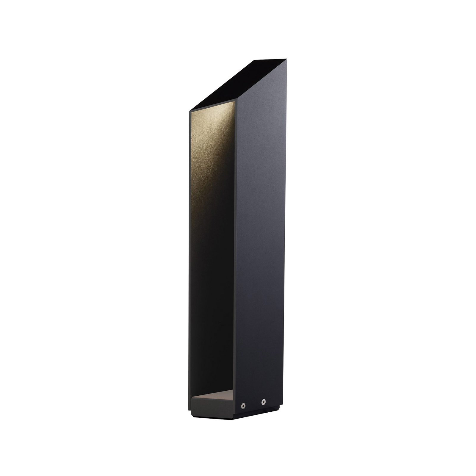 Candeeiro pilar LED MARSET Domus, altura 55 cm, preta, alumínio