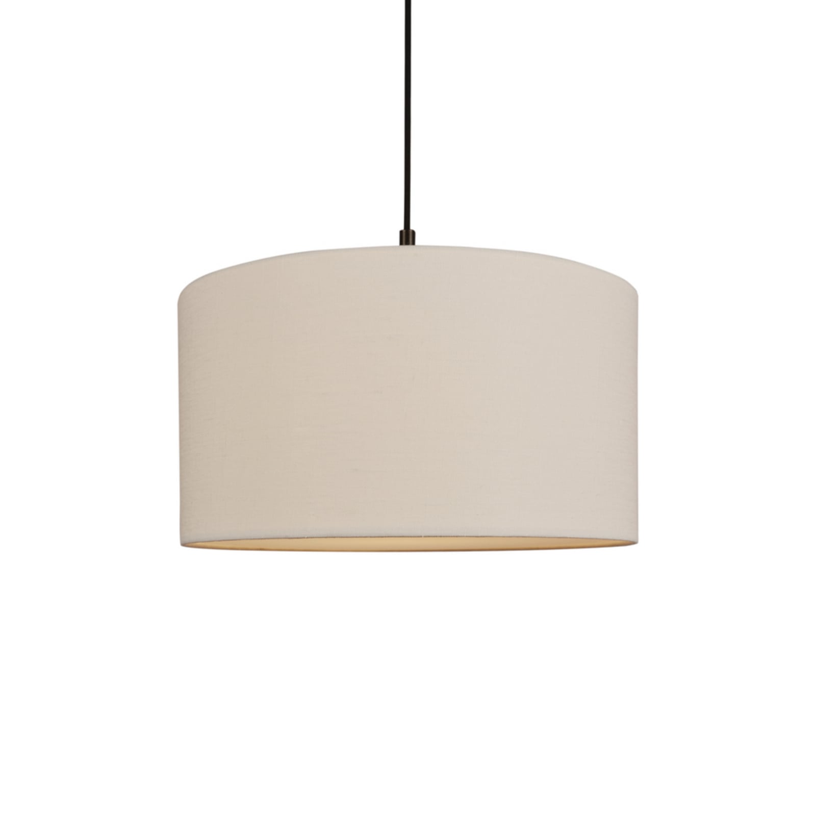 Lampada a sospensione Soft, Ø 44 cm, bianco/bronzo, lino - Belid