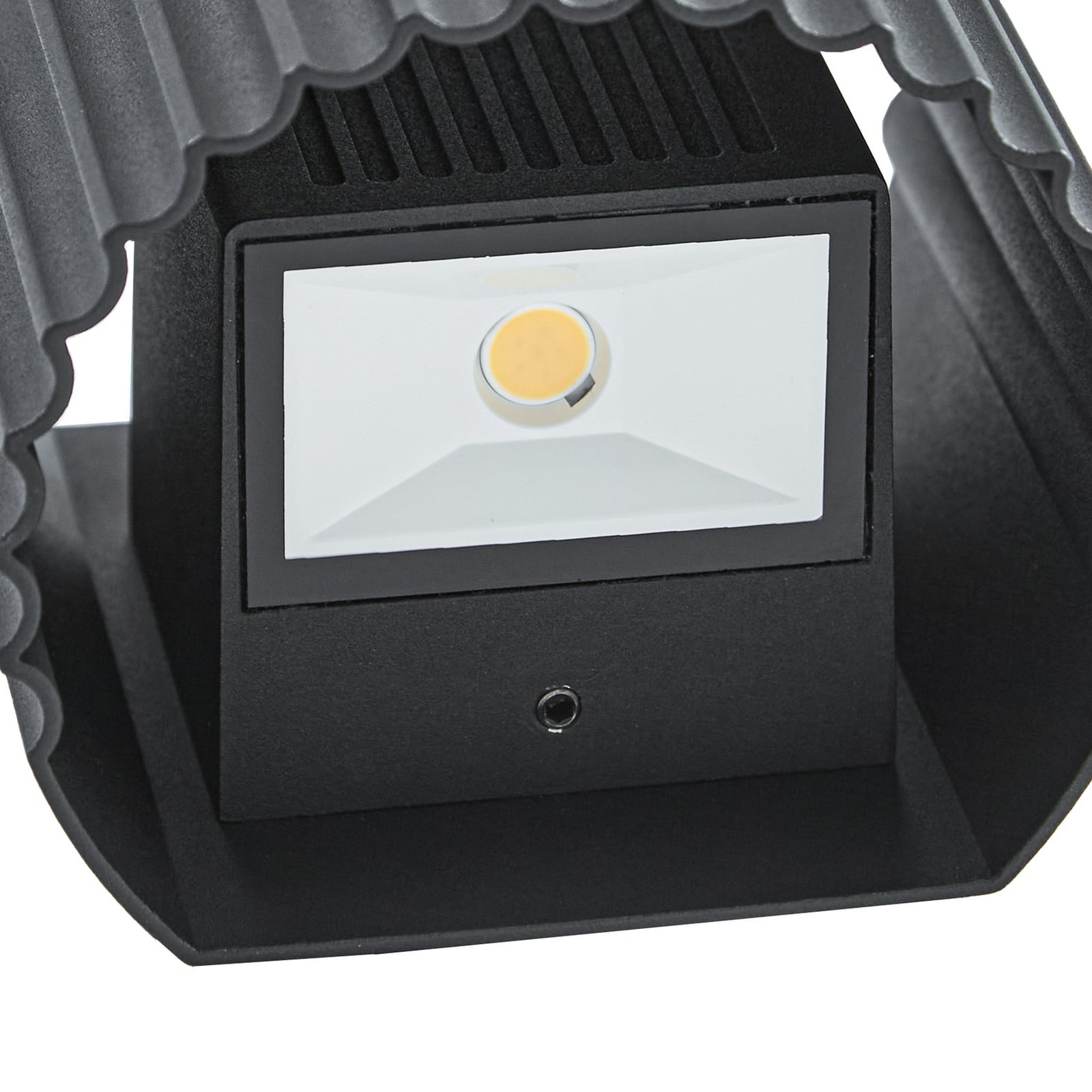 Venkovní nástěnné svítidlo Ralino LED, IP65, hliník, černá, dvouplamenová -