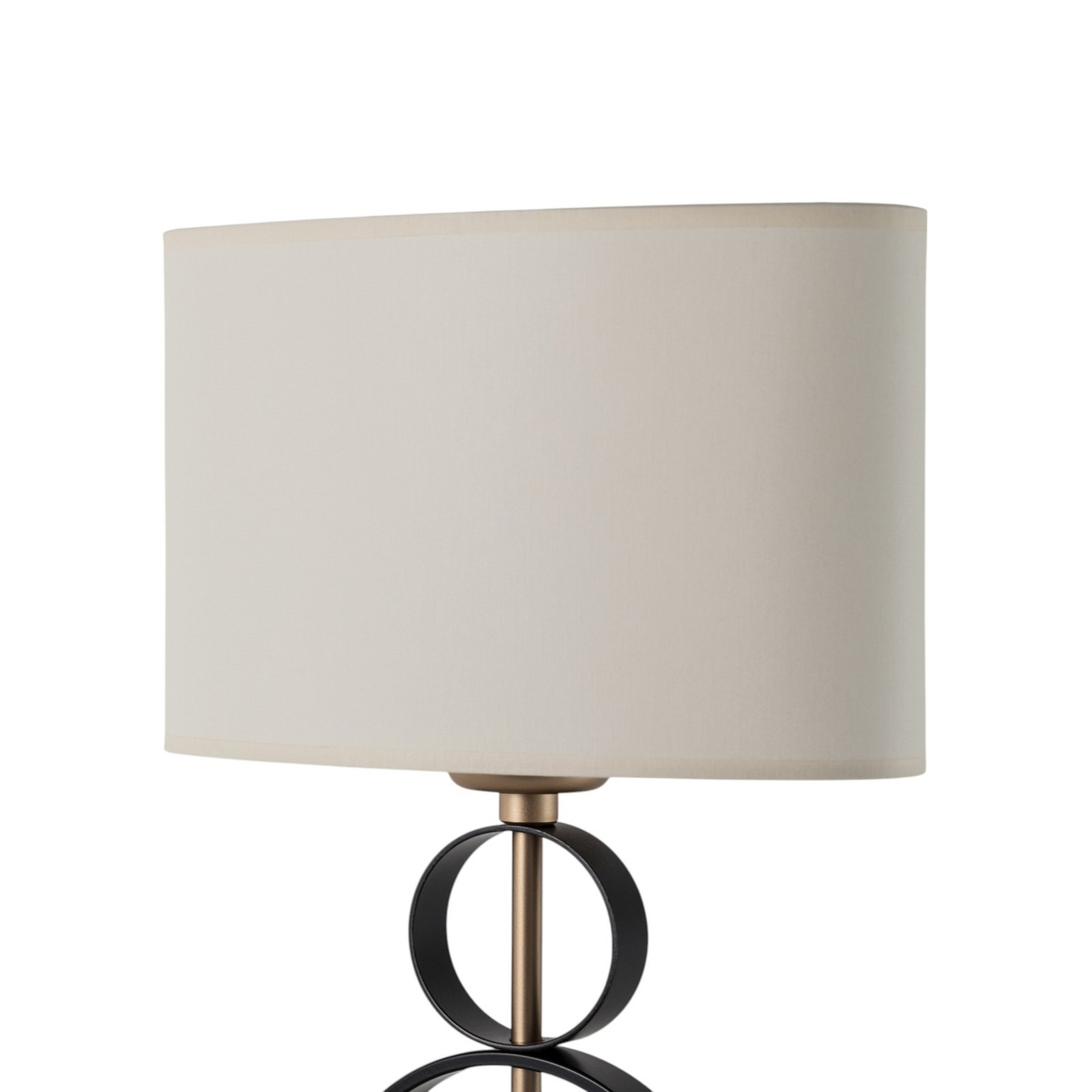Tischleuchte Priam, schwarz/gold, Stahl, Höhe 42 cm