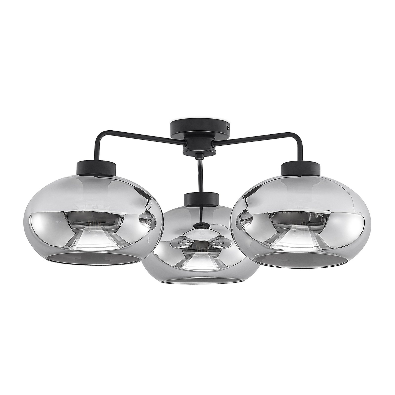 Navidia 3 Plafonnier Smoked - Lindby