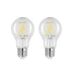 LED-lampa E27 6W 2.700K filament, dimbar klar 2 st