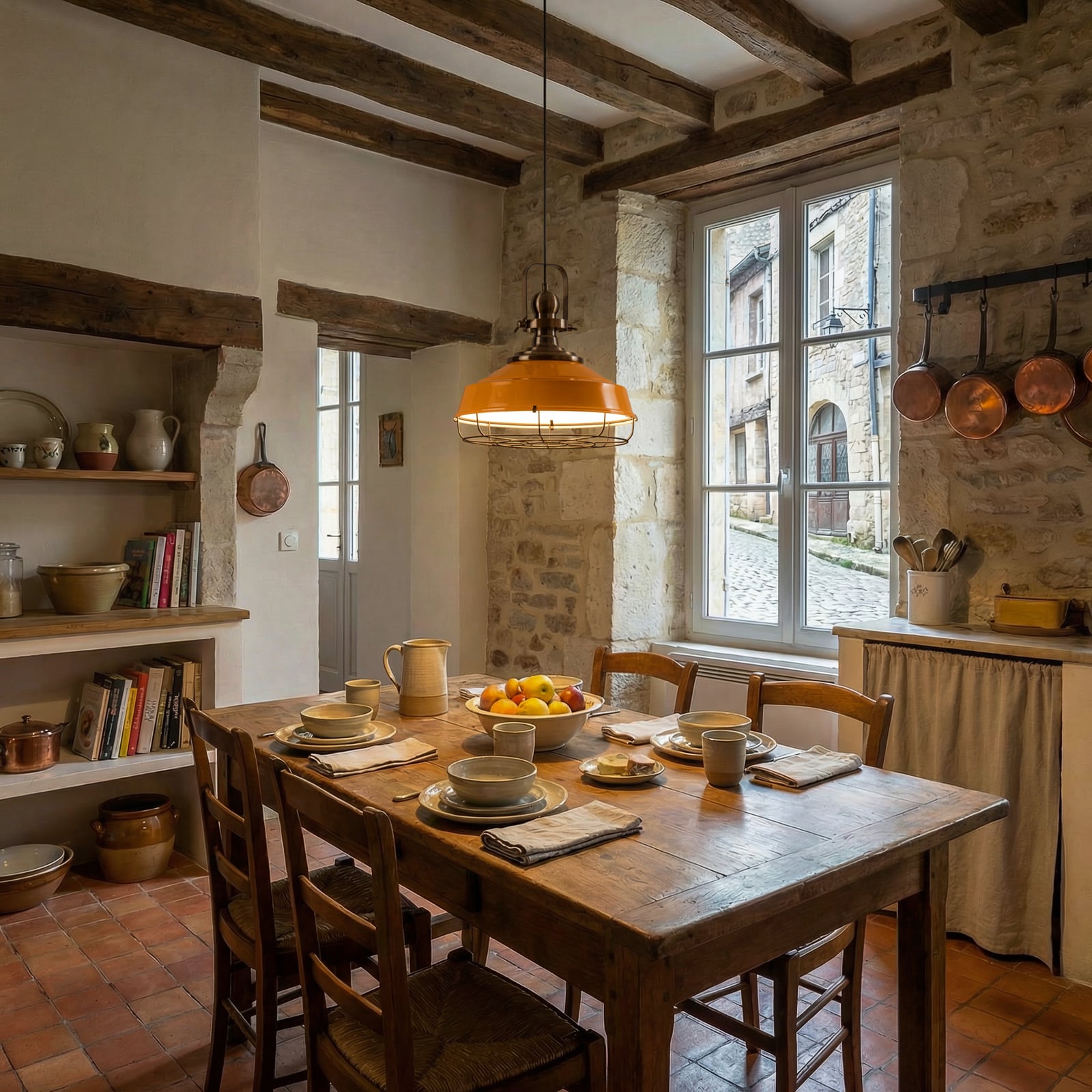 Lampa wisząca Astel, żółta, Ø 41 cm, metal, detal z antycznego mosiądzu