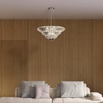 Candeeiro suspenso Savannah, 8 luzes, vidro cristal