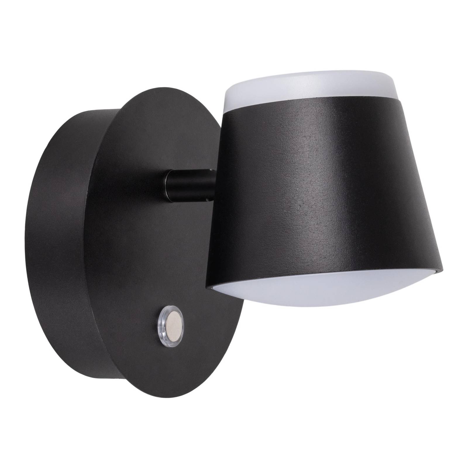 LED-Wandleuchte Tondo Akku magnetisch schwarz