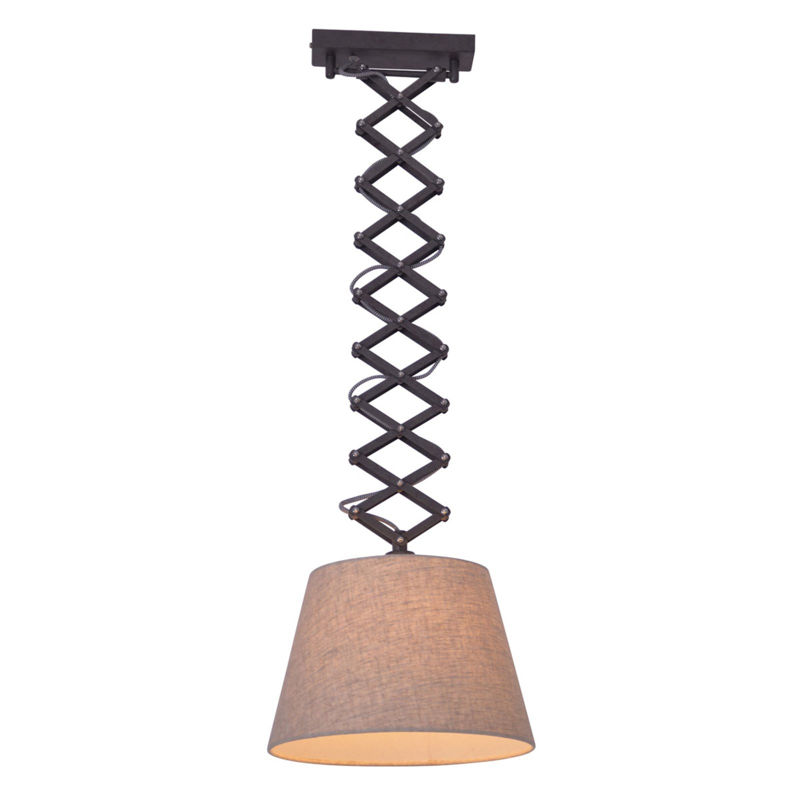 Tekstilna stropna svjetiljka Adrienne podesiva po visini