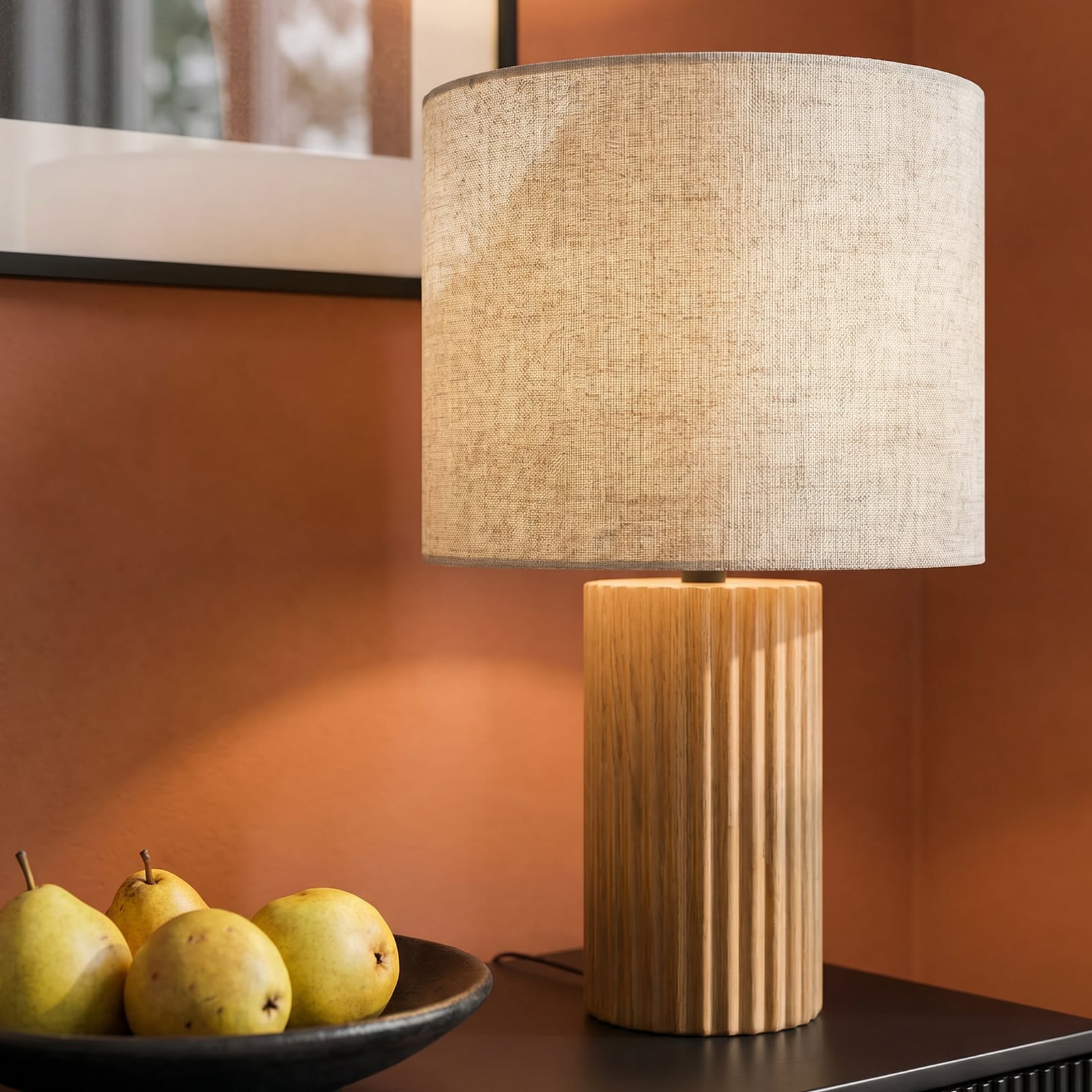 Kimiko bordlampe højde 38 cm tekstil træ - Lindby Kimiko bordlampe højde 38 cm tekstil træ - Lindby