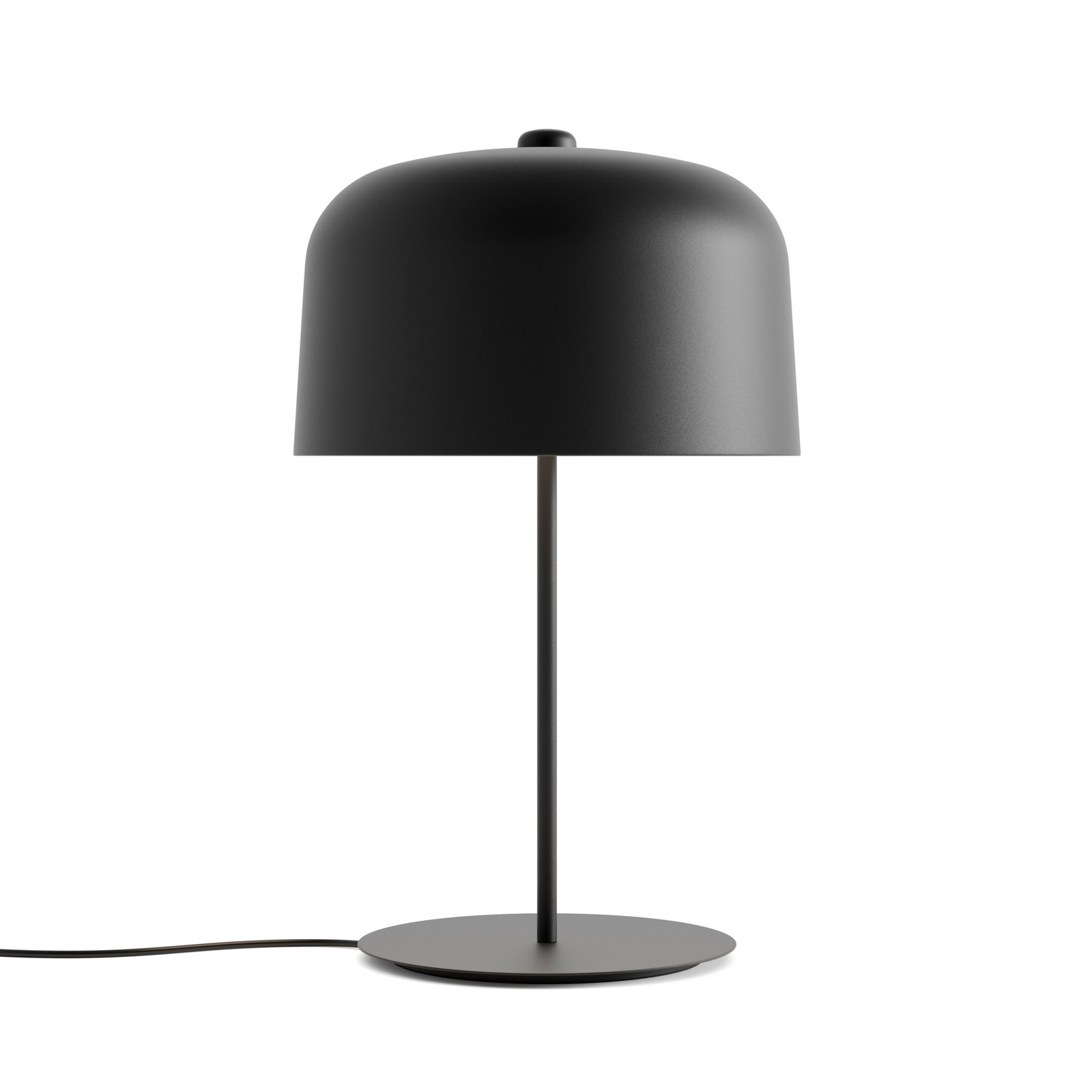 Luceplan Zile lámpara mesa negro mate, alto 66 cm